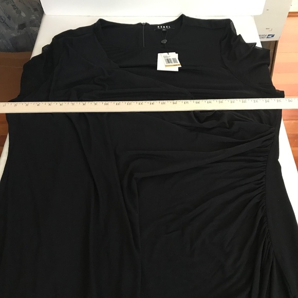 REBEL WILSON X ANGELS Surplice Wrap Midi Dress Black Women’s Plus Size 3X - Picture 13 of 16